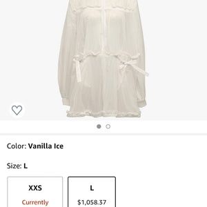 Brand New With Tags - PUMA Women's Tiered Jacket Fenty Jacket - Vanilla Ice